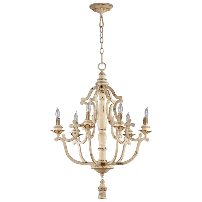 Cyan Design Maison 6-Light French Country Chandelier in Persian White Cyan Design Maison 6-Light French Country Chandelier in Persian White
