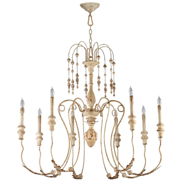 Cyan Design Maison 8-Light French Country Chandelier in Persian White Cyan Design Maison 8-Light French Country Chandelier in Persian White