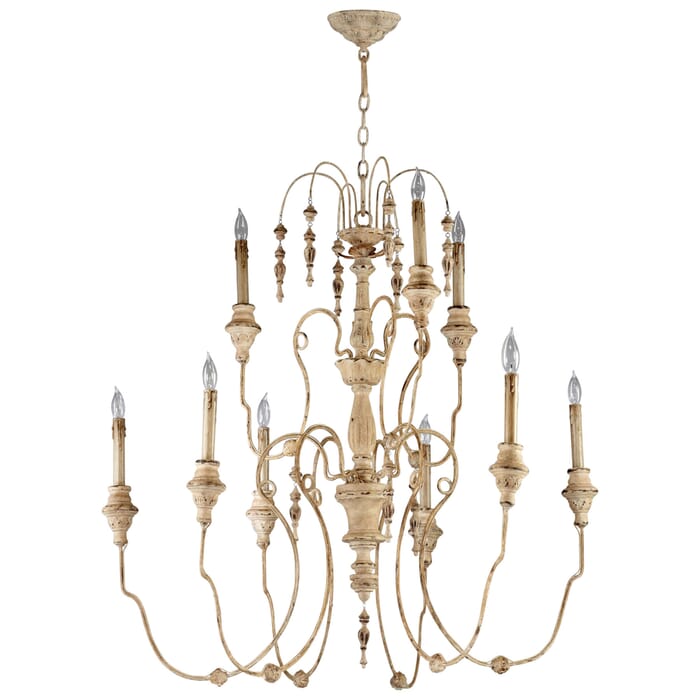 Cyan Design Maison 9-Light French Country Chandelier in Persian White Cyan Design Maison 9-Light French Country Chandelier in Persian White