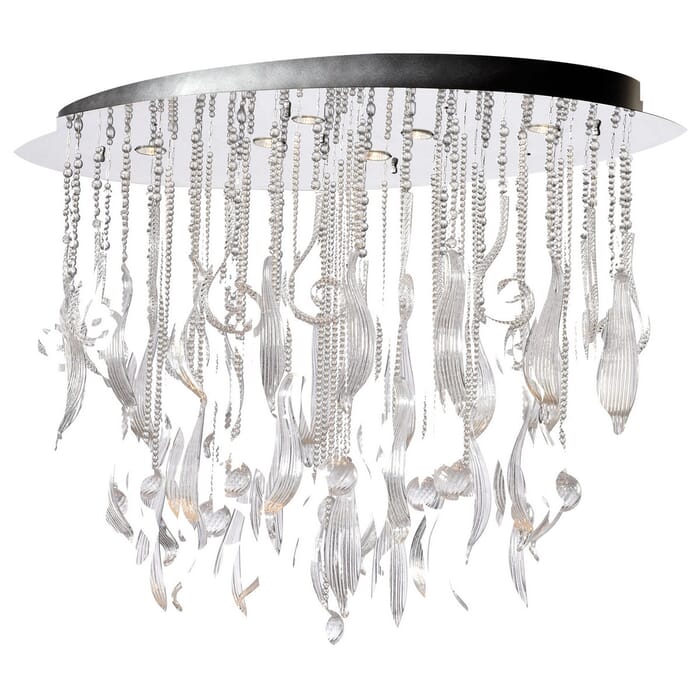 Cyan Design Mirabelle 45.25" 6-Light Clear Glass Pendant in Chrome Cyan Design Mirabelle 45.25" 6-Light Clear Glass Pendant in Chrome