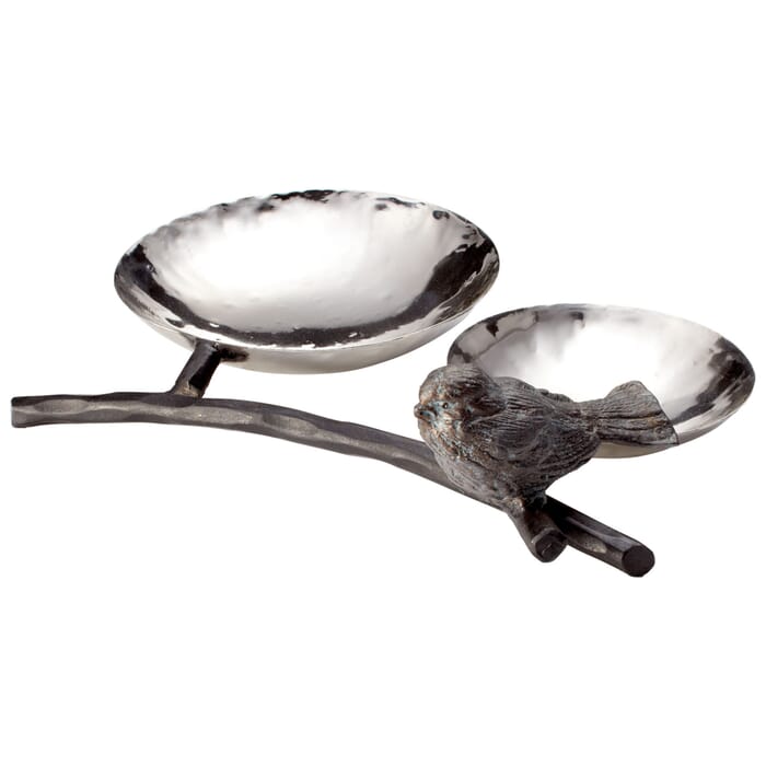 Cyan Design Bird Tray in Silver And Bronze Cyan Design Bird Tray in Silver And Bronze