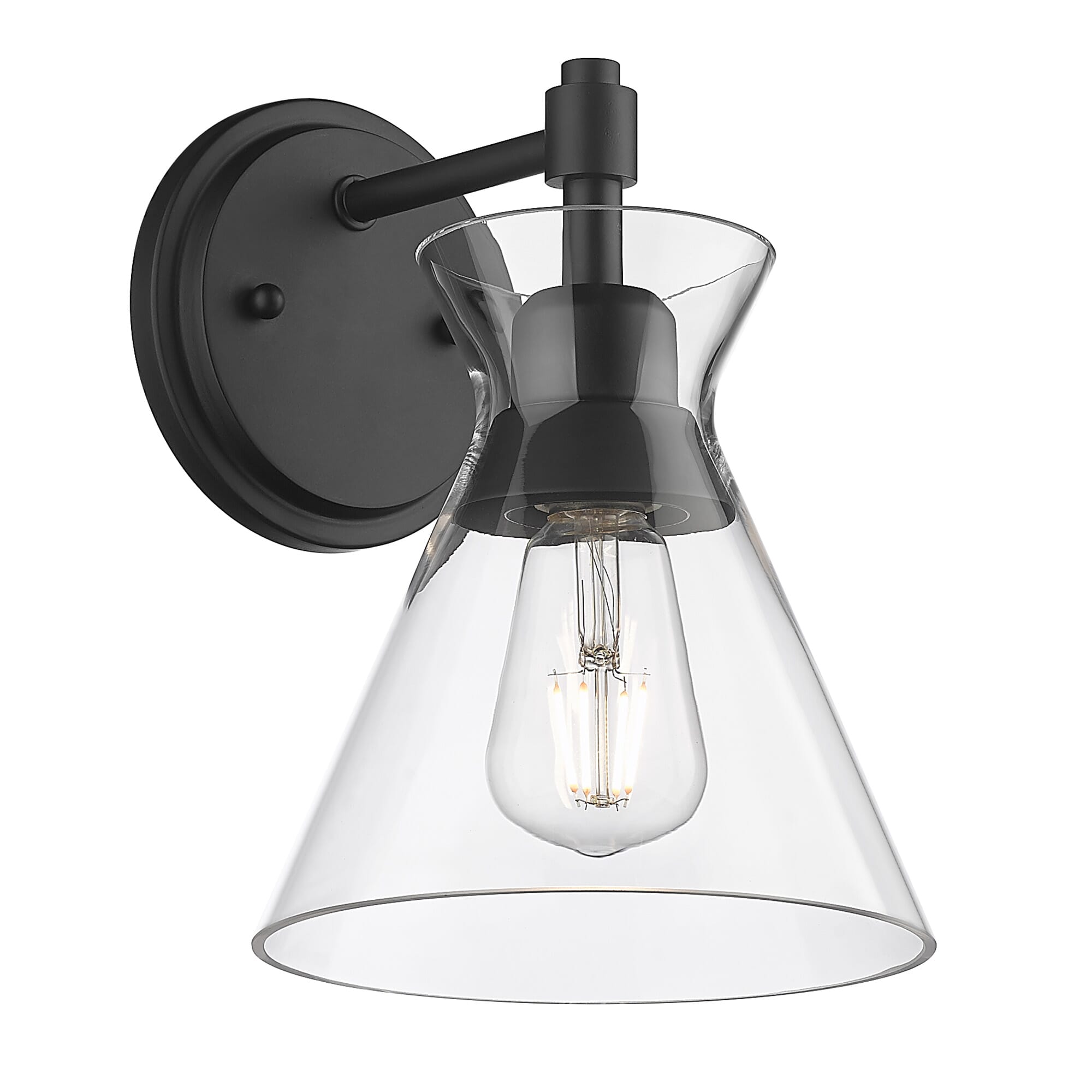 Malta 1-Light Wall Sconce in Matte Black