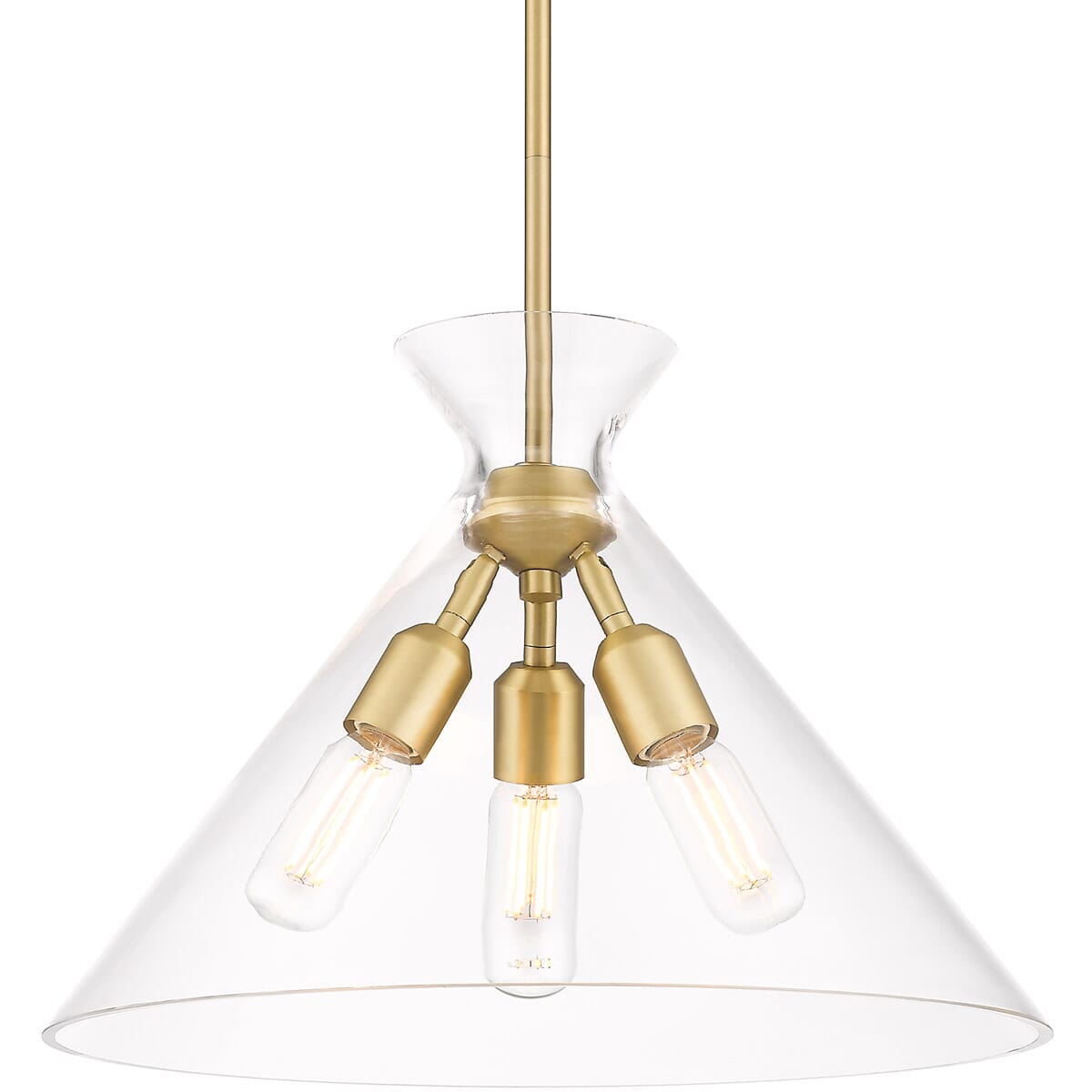 Golden Malta 3-Light Pendant Light in Brushed Champagne Bronze