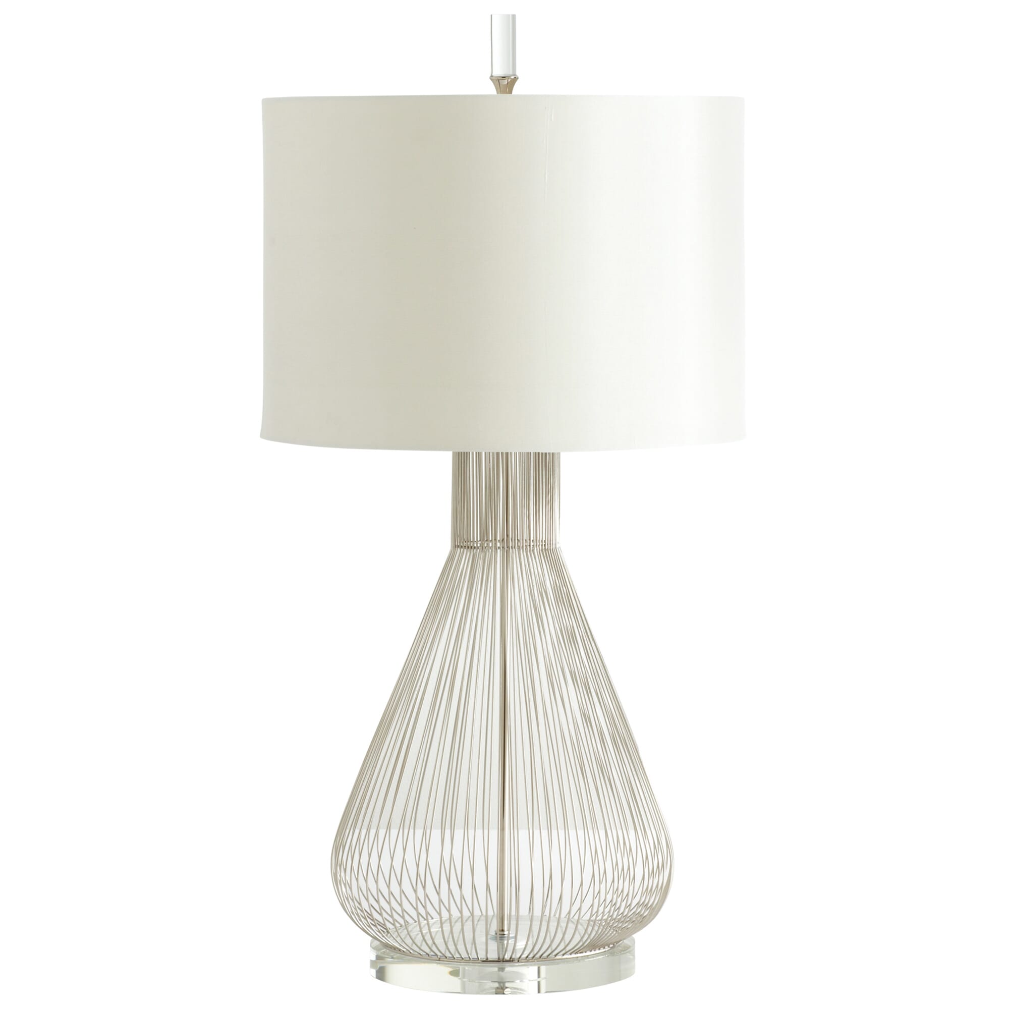 Whisked 34" Table Lamp in Satin Nickel