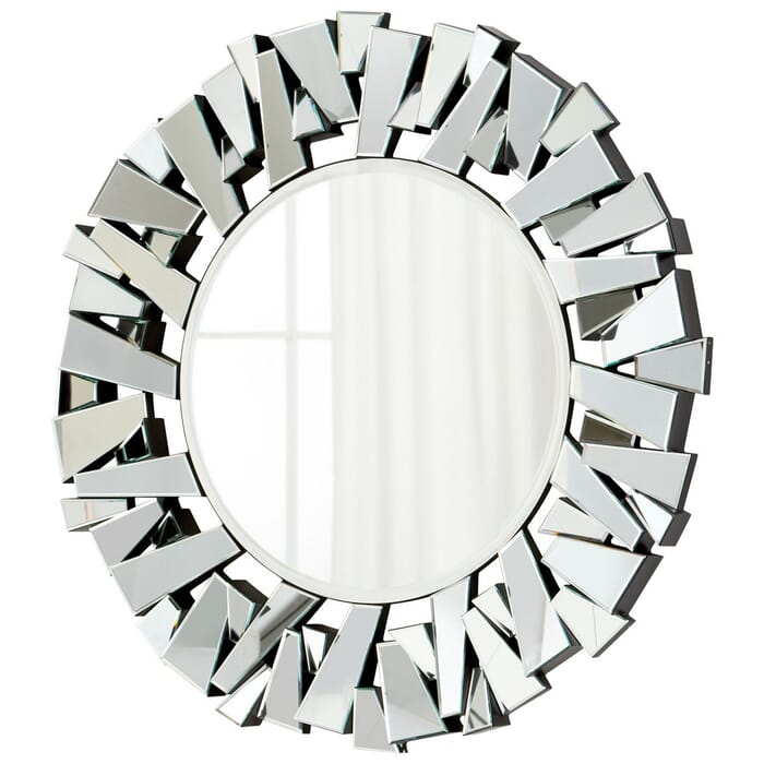 Cyan Design Cityscape 47.25" Circle Mirror in Clear Cyan Design Cityscape 47.25" Circle Mirror in Clear