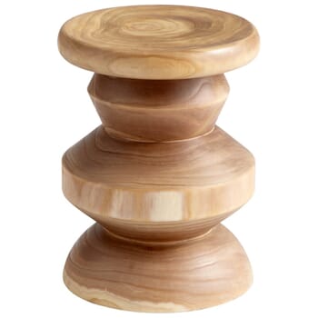 Cyan Design Summer Swirl 13.5" Wood Stool in Walnut