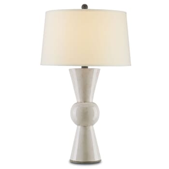 Currey & Company 31" Upbeat White Table Lamp in Antique White