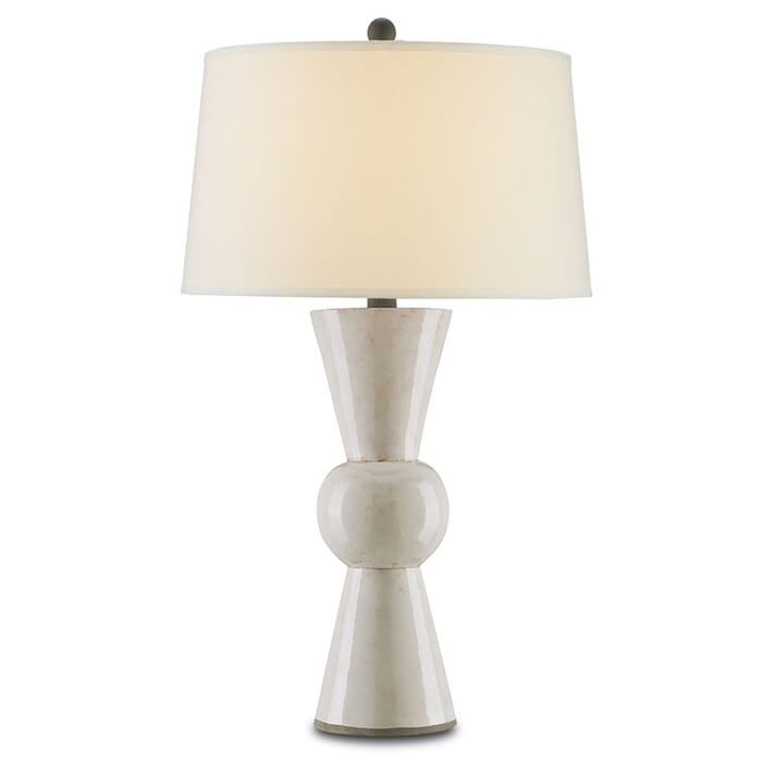 Currey & Company 31" Upbeat White Table Lamp in Antique White Currey & Company 31" Upbeat White Table Lamp in Antique White