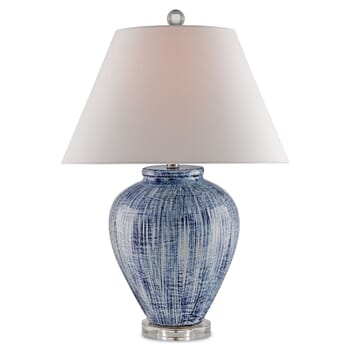 Currey & Company 28" Malaprop Table Lamp in Blue and White