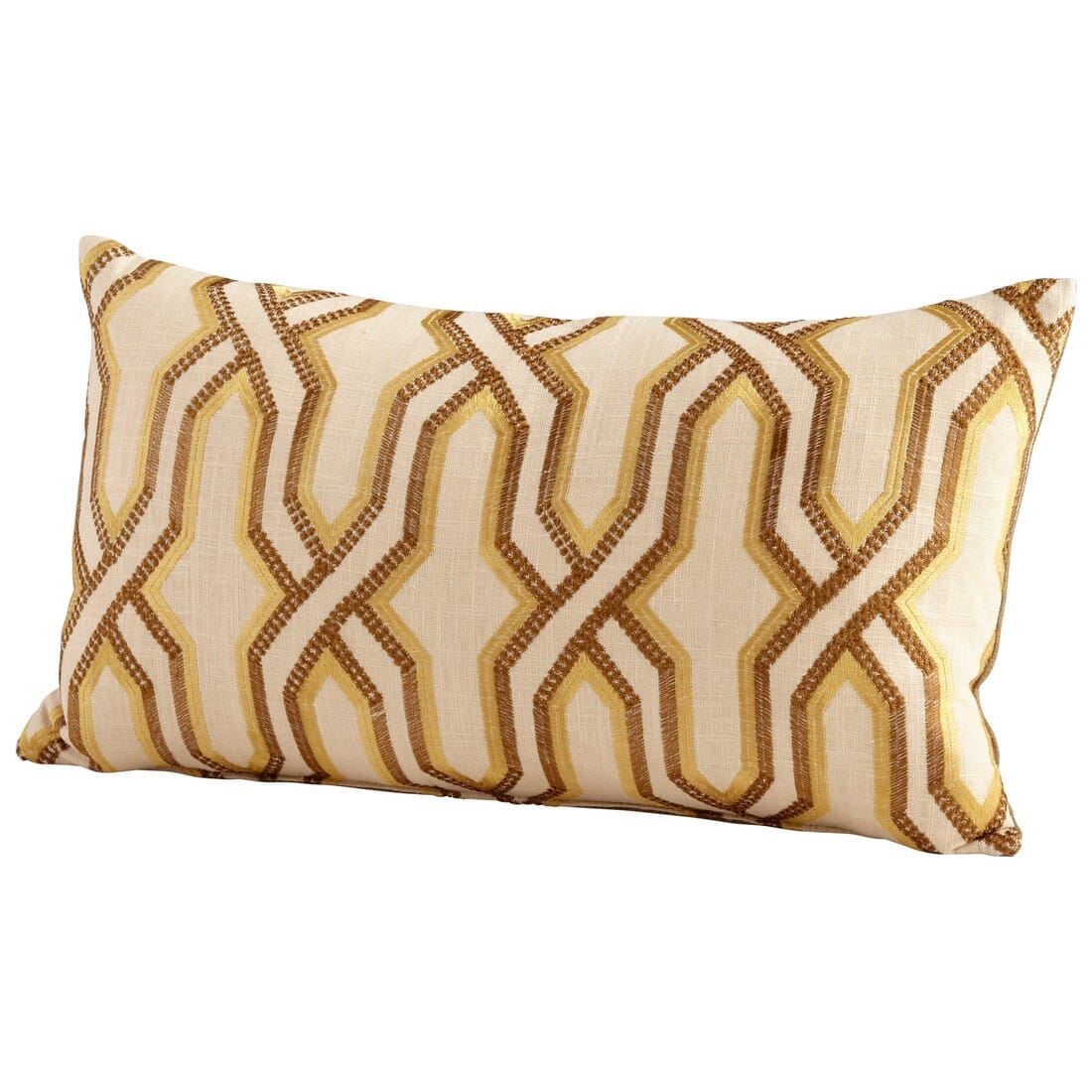 Twist and Turn 24" Pillow in Yellow