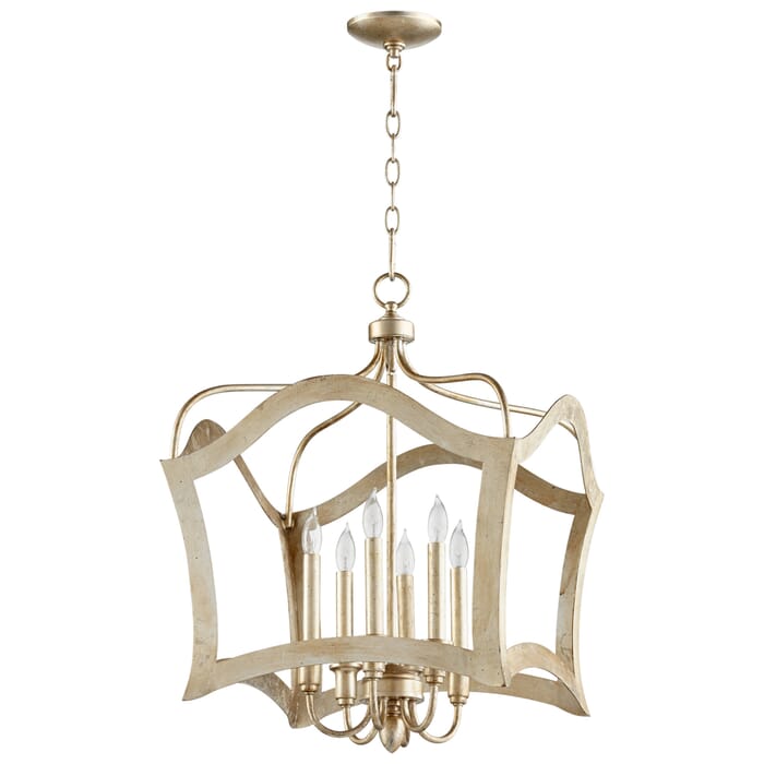 Cyan Design Milan 6-Light 20" Pendant Light in Aged Silver Leaf Cyan Design Milan 6-Light 20" Pendant Light in Aged Silver Leaf