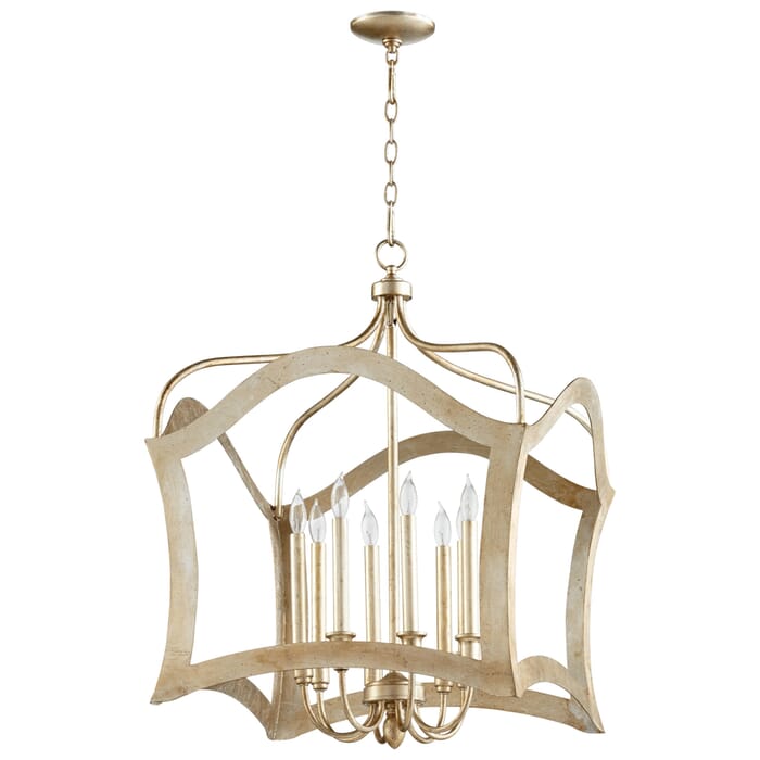 Cyan Design Milan 8-Light 24" Pendant Light in Aged Silver Leaf Cyan Design Milan 8-Light 24" Pendant Light in Aged Silver Leaf