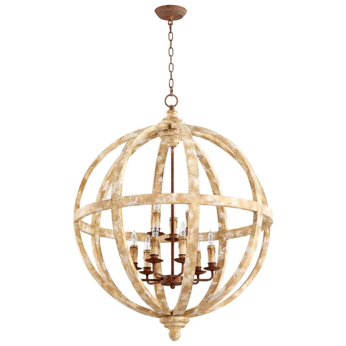 Cyan Design Landon 9-Light Pendant Light in Ashfield'S Plaster Cyan Design Landon 9-Light Pendant Light in Ashfield'S Plaster