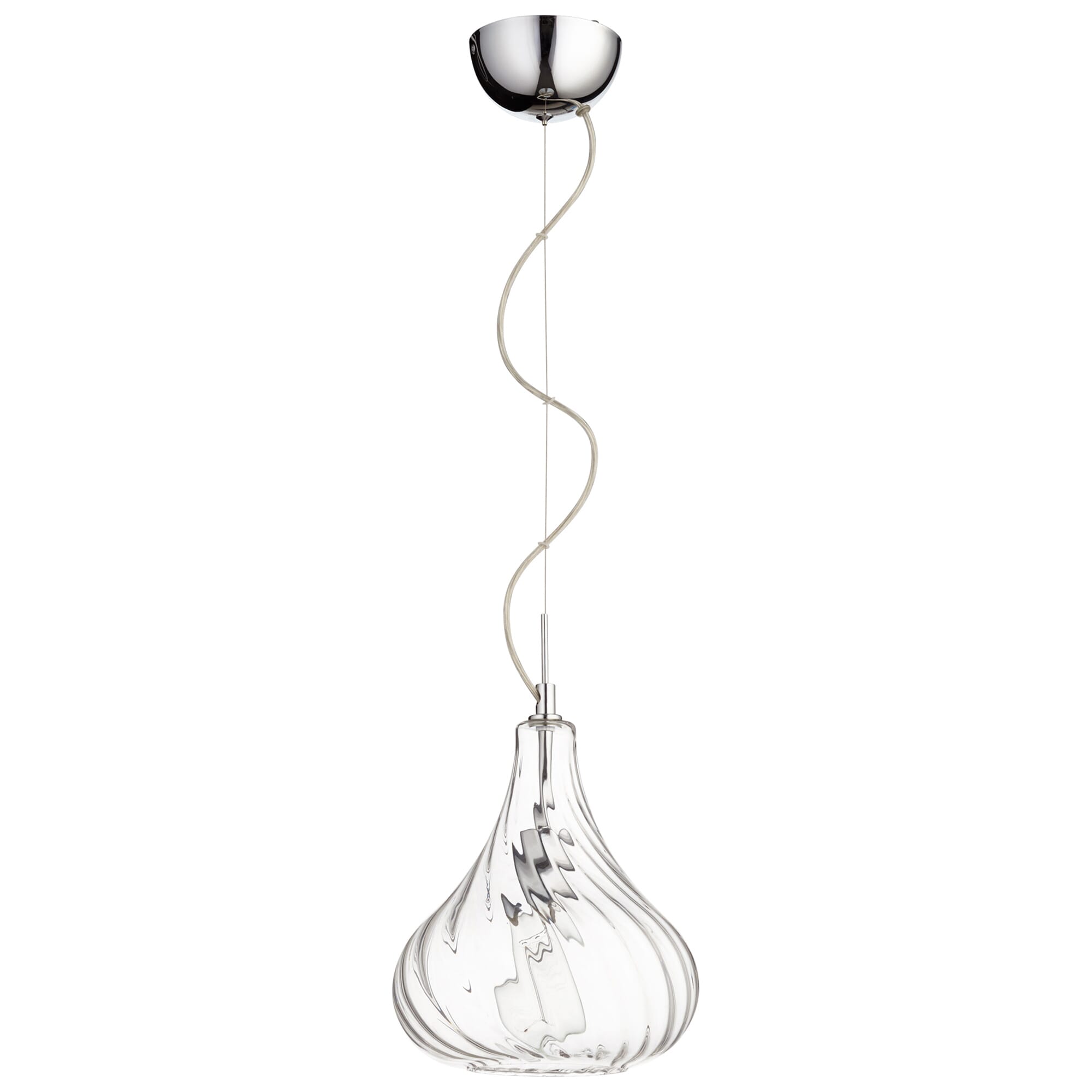 Winding Pendant Light in Chrome