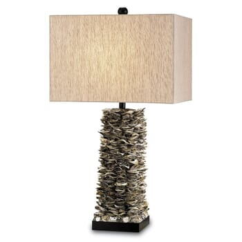 Currey & Company 30" Villamare Table Lamp in Natural and Satin Black