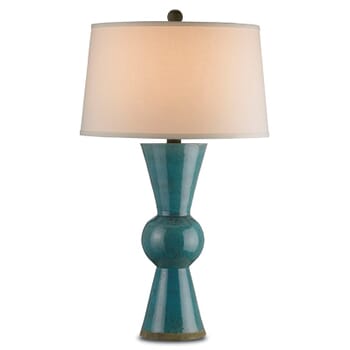 Currey & Company 31" Upbeat Teal Table Lamp in Teal