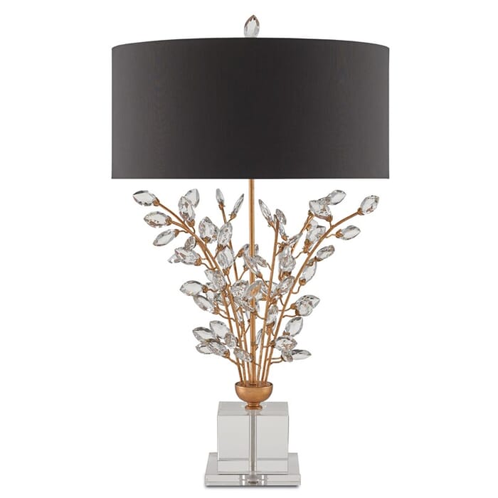 Currey & Company 2-Light 32" Forget-Me-Not Table Lamp in Chinois Gold Leaf Currey & Company 2-Light 32" Forget-Me-Not Table Lamp in Chinois Gold Leaf