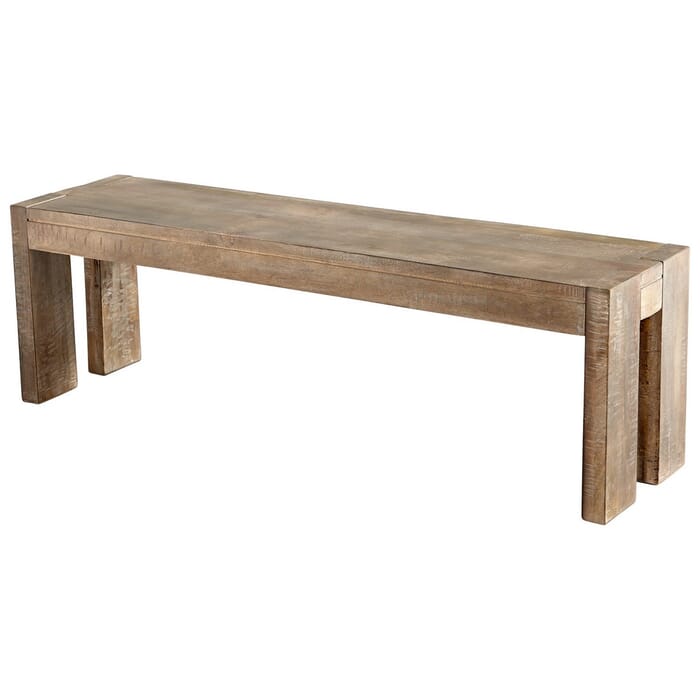 Cyan Design Segvoia 58" Wood Bench in Weathered Pine Cyan Design Segvoia 58" Wood Bench in Weathered Pine
