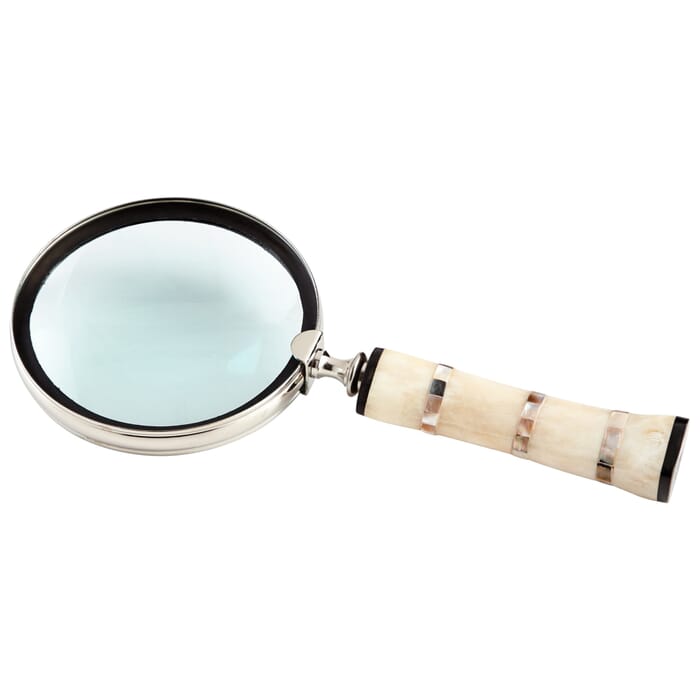 Cyan Design Watson Magnifier in Nickel And Bone Cyan Design Watson Magnifier in Nickel And Bone