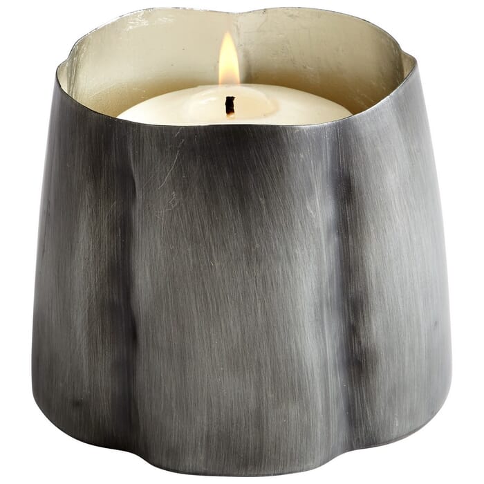 Cyan Design Fortuna 3.75" Candleholder in Antique Zinc/Silver Leaf Cyan Design Fortuna 3.75" Candleholder in Antique Zinc/Silver Leaf
