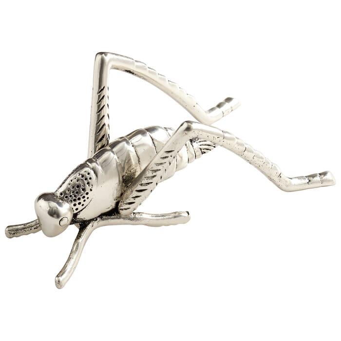 Cyan Design Grasshopper Sculpture in Antique Silver Cyan Design Grasshopper Sculpture in Antique Silver