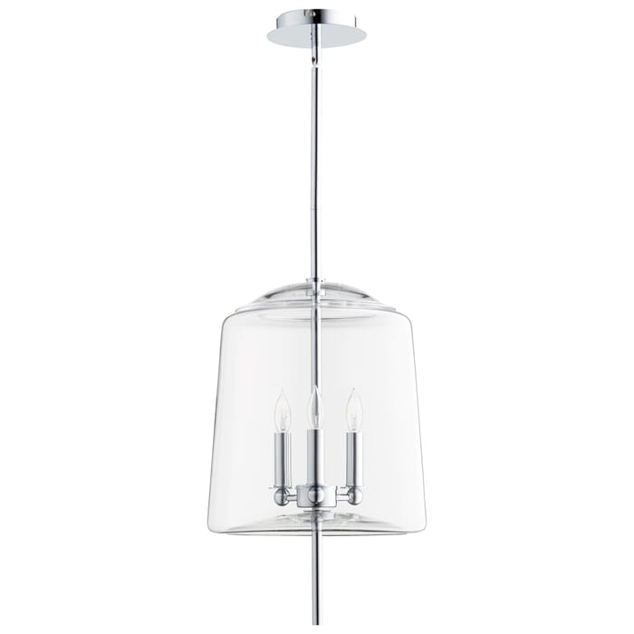 Cyan Design Lustrous 3-Light Pendant Light in Chrome Cyan Design Lustrous 3-Light Pendant Light in Chrome
