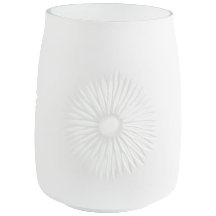 Cyan Design Vika 9.25" Glass Vase in White Cyan Design Vika 9.25" Glass Vase in White