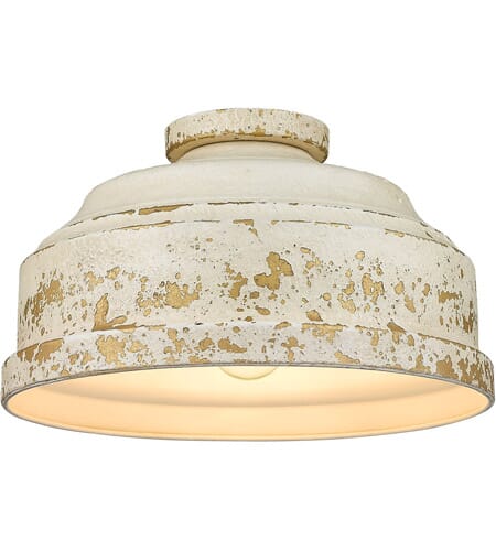 Golden Keating 3-Light Ceiling Light in Antique Ivory