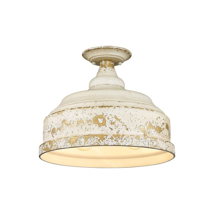 Golden Keating 3-Light Ceiling Light in Antique Ivory Golden Keating 3-Light Ceiling Light in Antique Ivory
