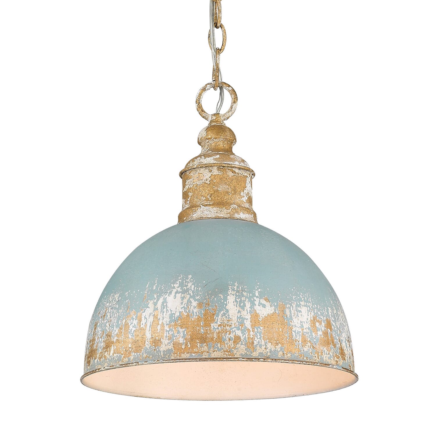 Vintage Gold One Light Pendant from the Alison Collection