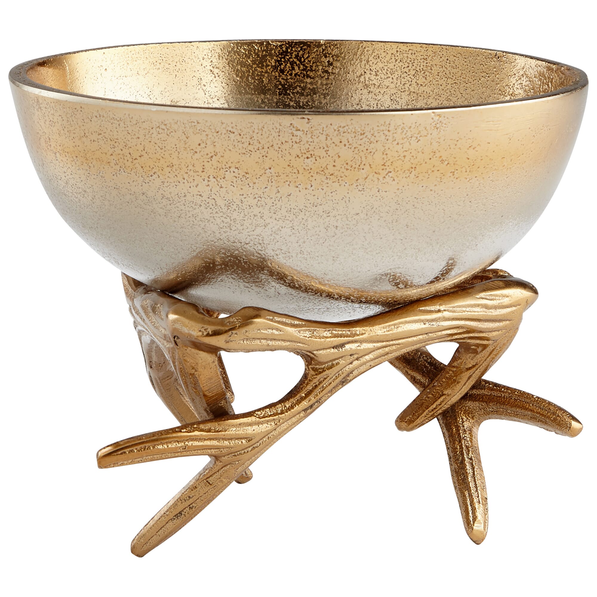 Small Antler Anchored Bowl in Gold