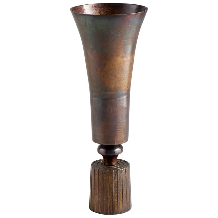 Cyan Design Large Patina Power Vase in Vintage Brass Cyan Design Large Patina Power Vase in Vintage Brass