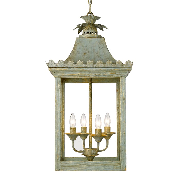 Golden Finley 4-Light Pendant Light in Vintage Sage Golden Finley 4-Light Pendant Light in Vintage Sage