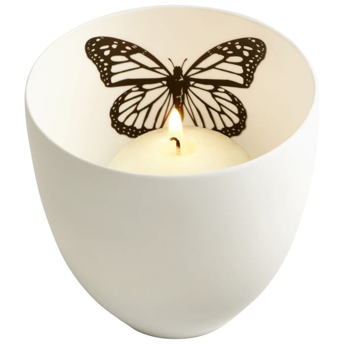 Cyan Design Petalouda 4.5" Ceramic Candleholder in White Cyan Design Petalouda 4.5" Ceramic Candleholder in White