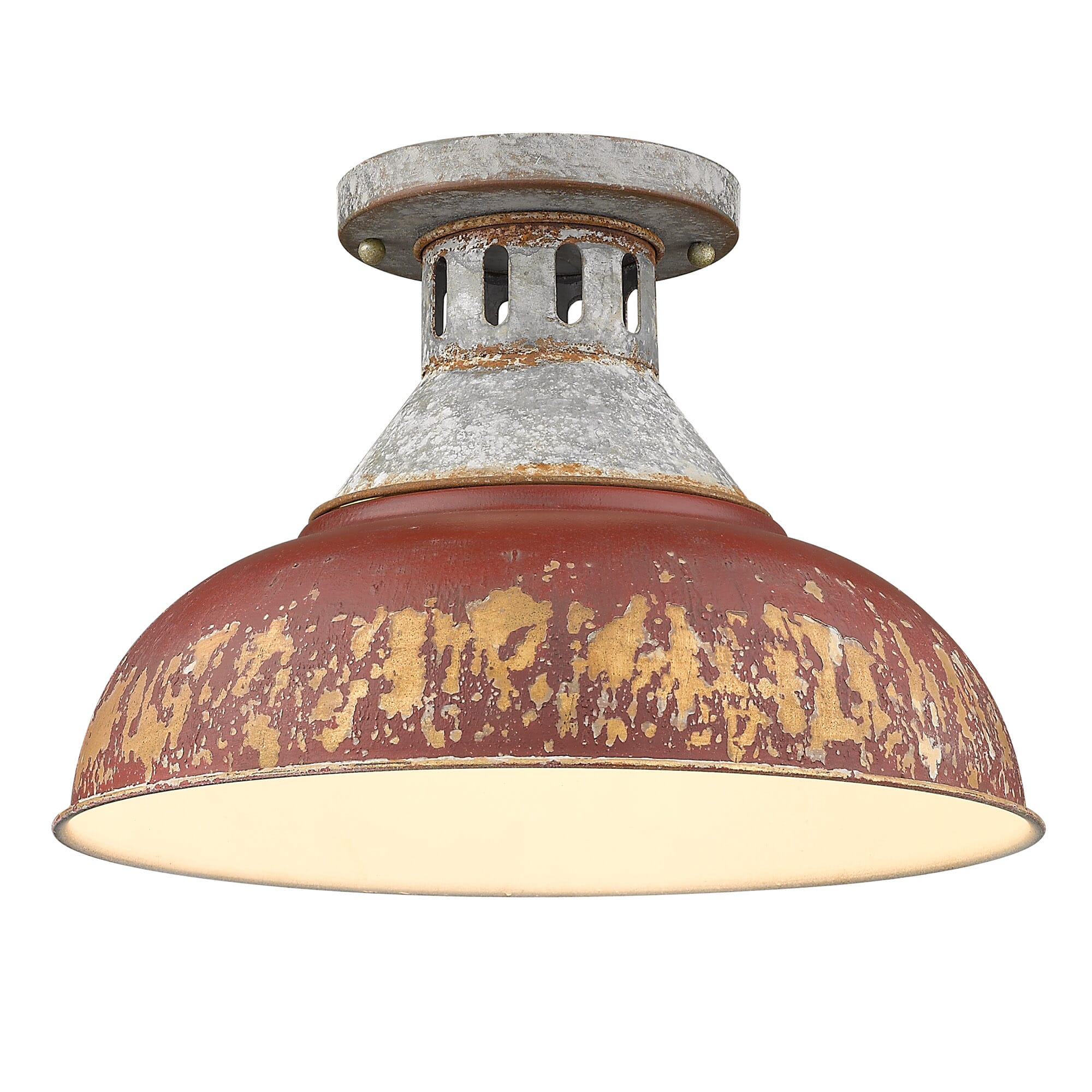 Golden Kinsley Ceiling Light in Aged Galvanized Steel