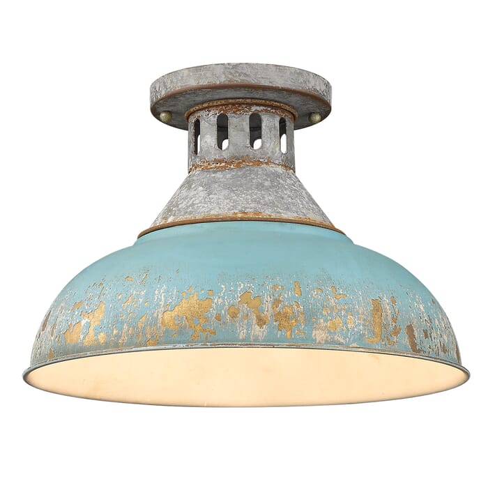 Golden Kinsley Ceiling Light in Aged Galvanized Steel Golden Kinsley Ceiling Light in Aged Galvanized Steel
