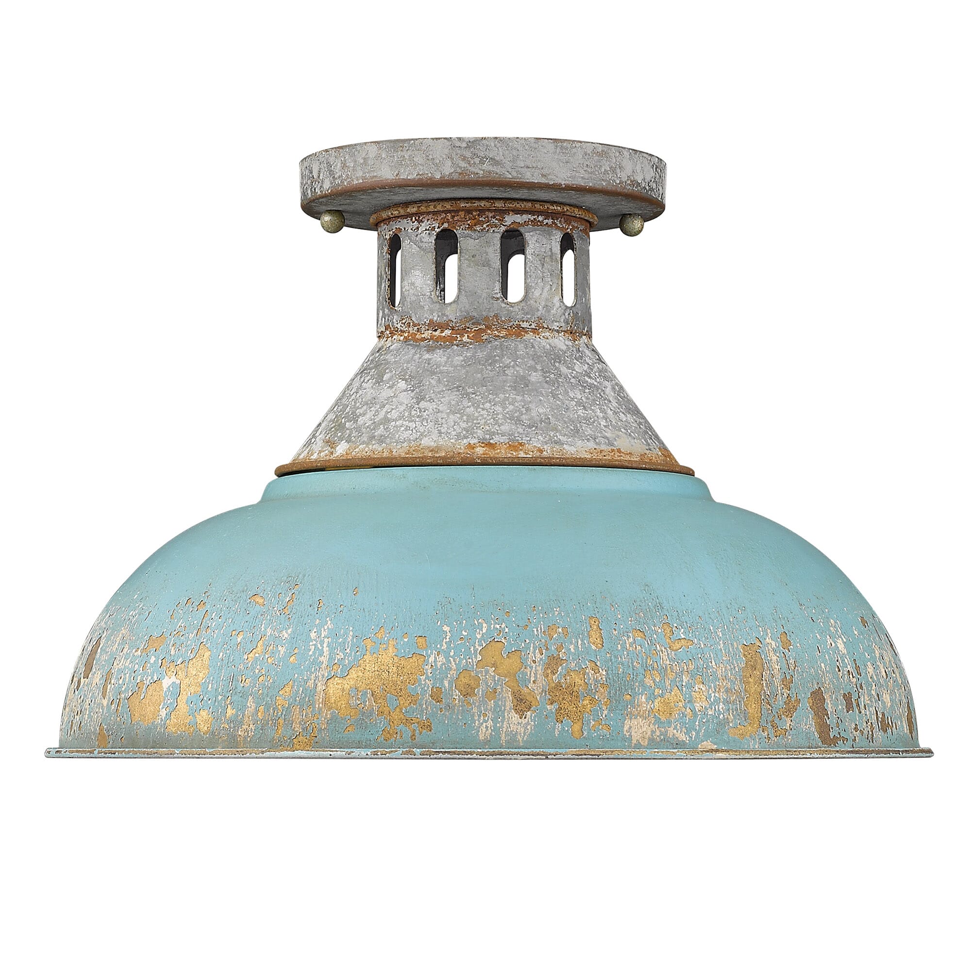 Golden Kinsley Ceiling Light in Aged Galvanized Steel