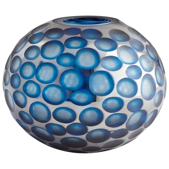 Cyan Design Large Round Toreen Vase in Blue Cyan Design Large Round Toreen Vase in Blue