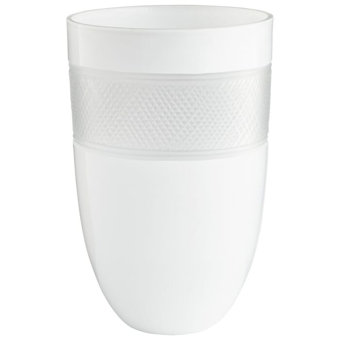 Cyan Design Calypso 12" Glass Vase in White Cyan Design Calypso 12" Glass Vase in White