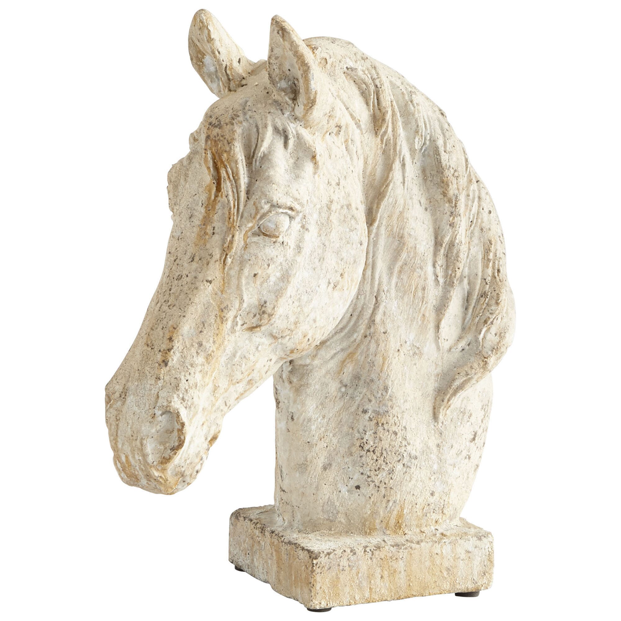 Majestic Mane Sculpture in Antique White