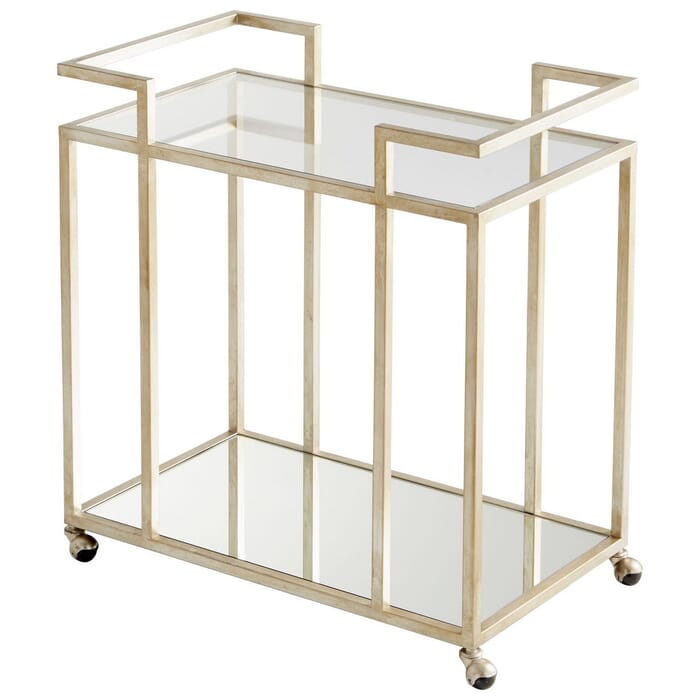 Cyan Design Revival 31.5" Bar Cart in Antique Silver Cyan Design Revival 31.5" Bar Cart in Antique Silver