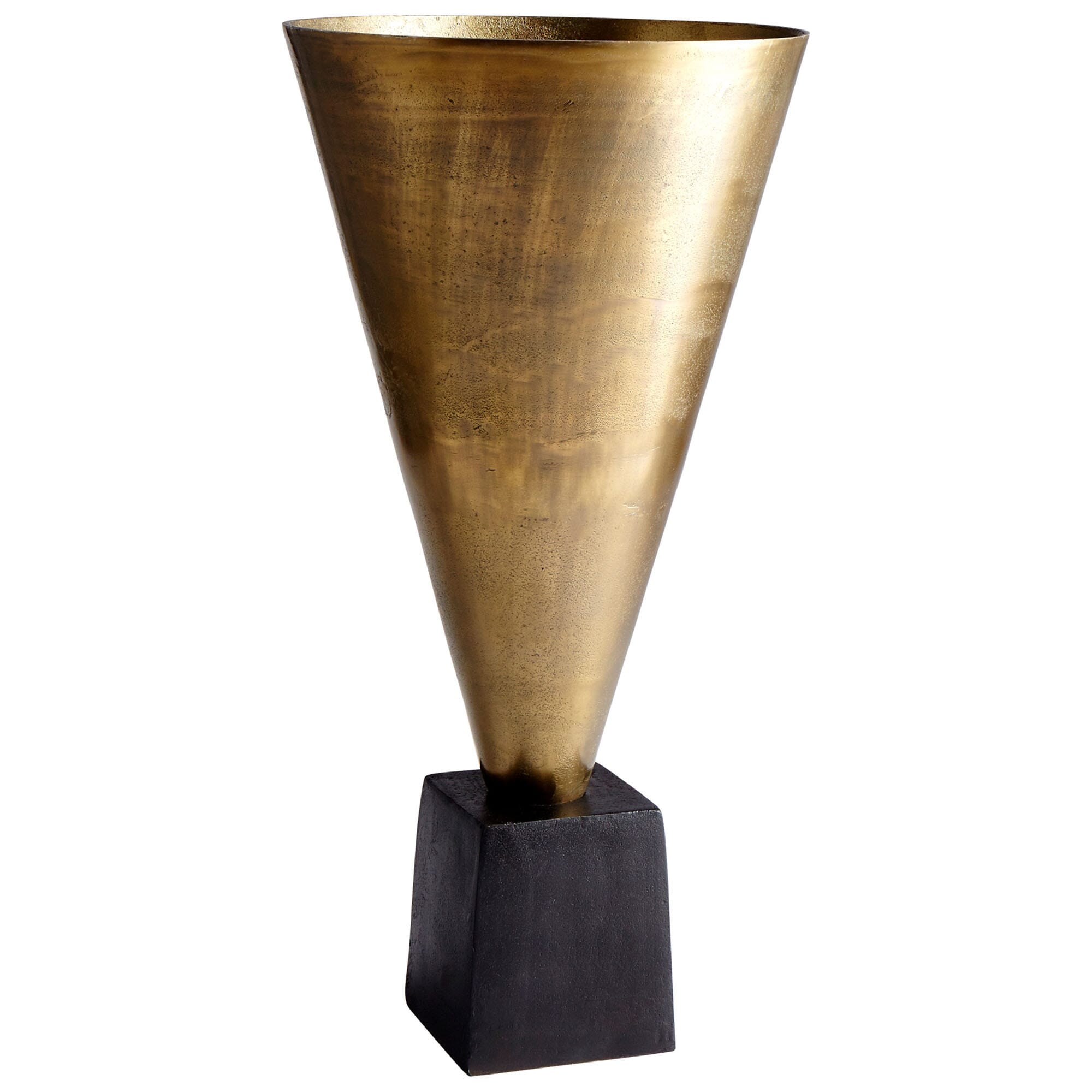 Mega Vase in Black Bronze And Antique Brass - LightsOnline.com