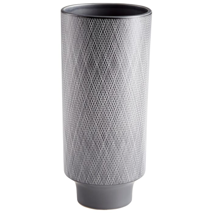 Cyan Design Large San Leandro Vase in Matt Grey And White Cyan Design Large San Leandro Vase in Matt Grey And White