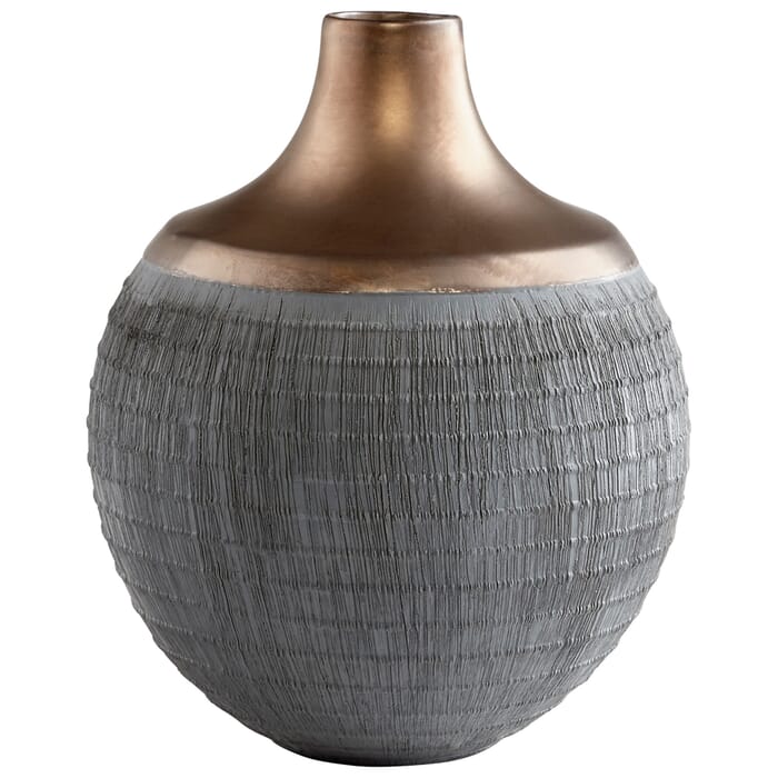 Cyan Design Medium Osiris Vase in Charcoal Grey And Bronze Cyan Design Medium Osiris Vase in Charcoal Grey And Bronze