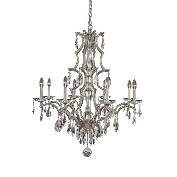Allegri Shorecrest 8-Light Transitional Chandelier in Sliver Dollar Allegri Shorecrest 8-Light Transitional Chandelier in Sliver Dollar