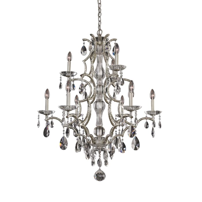 Allegri Shorecrest 9-Light Transitional Chandelier in Sliver Dollar Allegri Shorecrest 9-Light Transitional Chandelier in Sliver Dollar