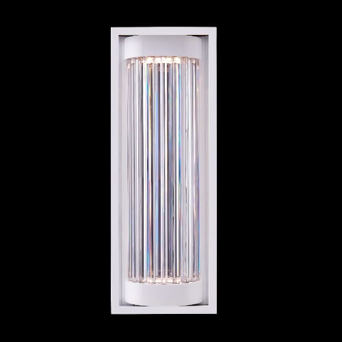 Matte White LED Outdoor Wall Sconce from the Cilindro Esterno Collection