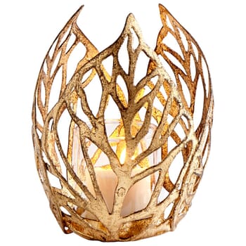 Cyan Design Sunrise Flame Candleholder in Antique Gold