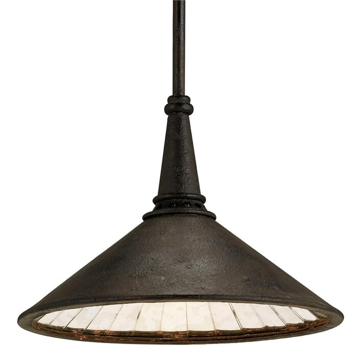 Currey & Company 10" Manuscript Pendant in Mol Black Currey & Company 10" Manuscript Pendant in Mol Black