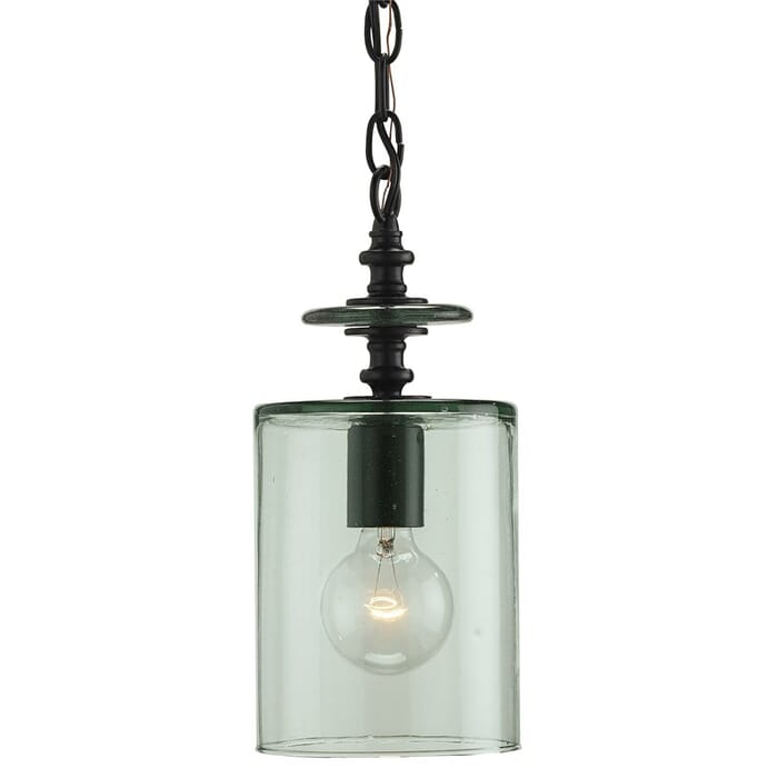 Currey & Company 13" Panorama Small Pendant in Satin Black Currey & Company 13" Panorama Small Pendant in Satin Black